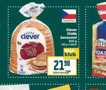 Billa Clever chléb konzumní nabídka