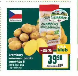 Billa Brambory konzumní pozdní nabídka