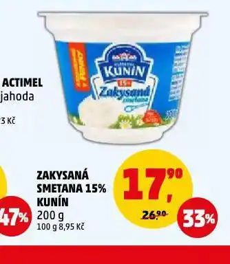 Penny Market Kunín zakysaná smetana nabídka