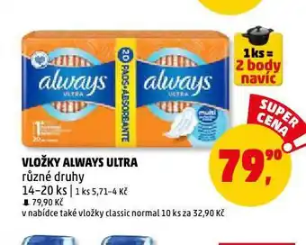 Penny Market Always dámské vložky nabídka