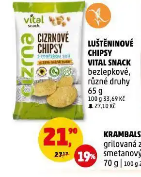 Penny Market Luštěninové chipsy vital snack nabídka