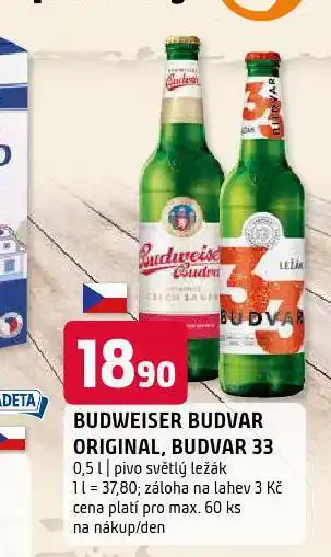 Terno Pivo budweiser budvar nabídka