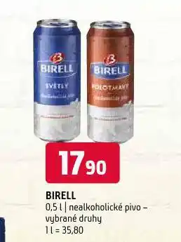Terno Birell nealkoholické pivo nabídka