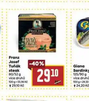 Billa Franz josef tuňák steak nabídka