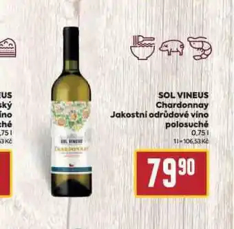 Billa Sol vineus chardonnay nabídka