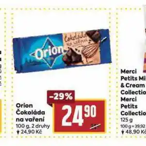 Billa Orion čokoláda na vaření nabídka