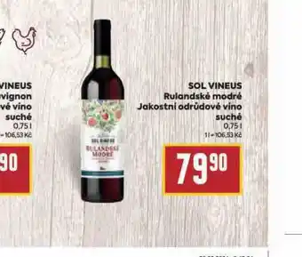 Billa Sol vineus rulandské modré nabídka