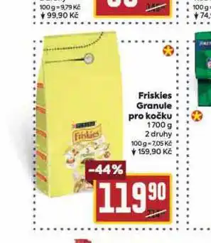 Billa Friskies granule pro kočky nabídka