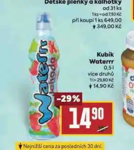 Billa Kubík waterrr nabídka