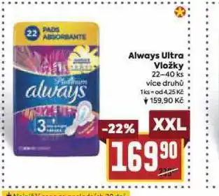 Billa Always ultra vložky nabídka