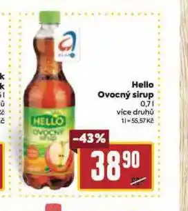 Billa Hello ovocný sirup nabídka