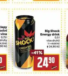 Billa Big shock energy drink nabídka