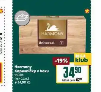 Billa Harmony kapesníčky v boxu nabídka