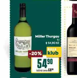 Billa Müller thurgau nabídka