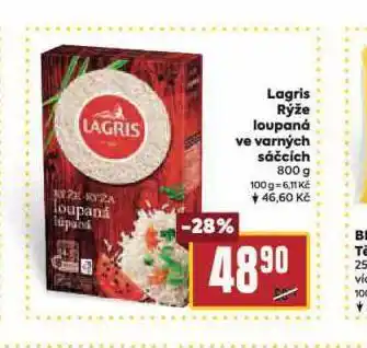 Billa Lagris rýže loupaná ve varných sáčcích nabídka