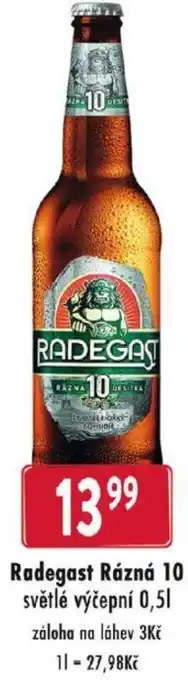 Qanto Radegast Rázná 10 světlé výčepní 0,5L nabídka