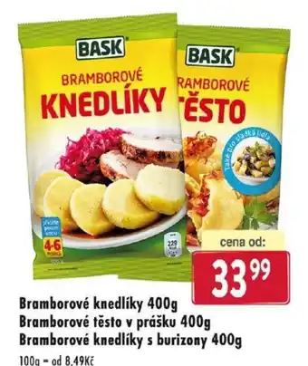 Qanto Bramborové knedlíky 400g Bramborové těsto v prášku 400g Bramborové knedlíky s burizony 400g nabídka