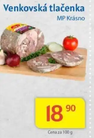 Kubík potraviny Venkovská tlačenka nabídka