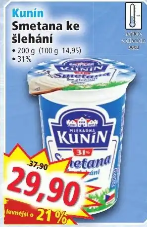 Norma Kunín Smetana ke šlehání nabídka