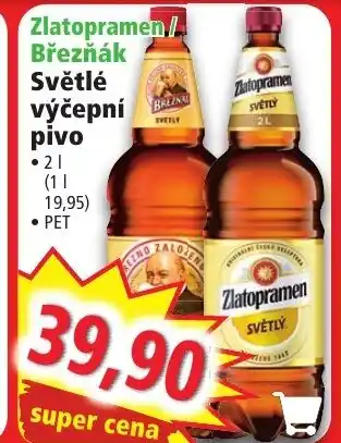 Norma Zlatopramen/ Březňák Světlé výčepní pivo 2L nabídka