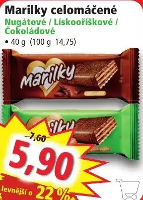 Norma Marilky celomáčené Nugátové / Lískooříškové / Čokoládové nabídka