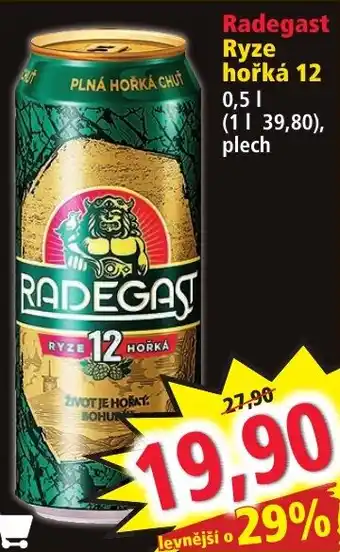 Norma Radegast Ryze hořká 12 0.5L nabídka