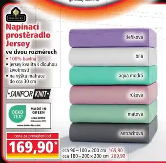 Norma Napínací prostěradlo Jersey nabídka