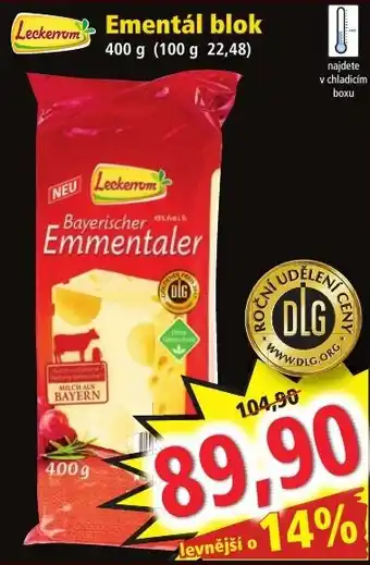 Norma Leckerrom Ementál blok nabídka