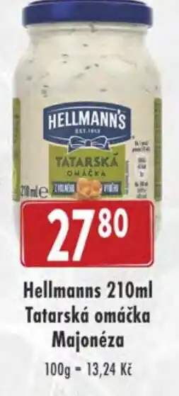 Hellmanns 210ml Tatarská omáčka Majonéza