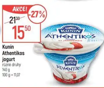 Globus Kunín Athentikos jogurt nabídka