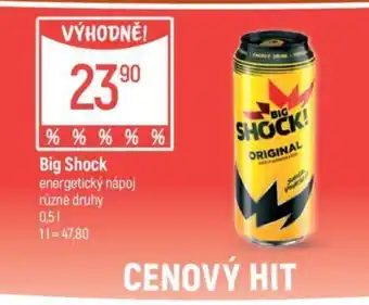 Globus Big Shock energetický nápoj nabídka