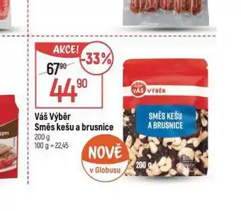 Globus Směs kěšu a brusnice nabídka
