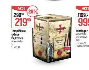 Globus Templářské sklepy čejkovice nabídka