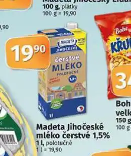 Coop Madeta jihočeské mléko čerstvé 1,5% nabídka