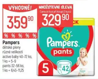 Globus Pampers dětské pleny nabídka