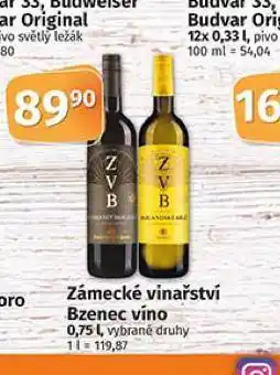 Coop Zámecké vinařství bzenec víno nabídka