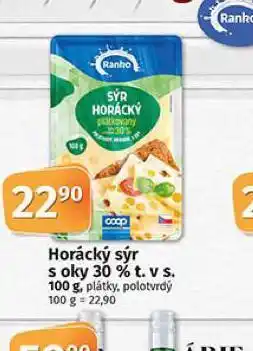 Coop Horácký sýr s oky 30% nabídka
