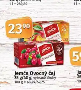 Coop Jemča ovocný čaj nabídka