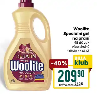 Billa Woolite Speciální gel na praní nabídka