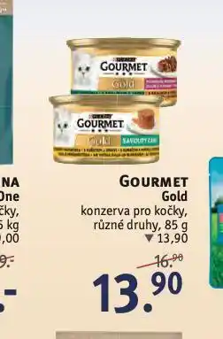 Rossmann Gourmet gold konzerva pro kočky nabídka