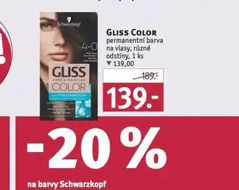 Rossmann Gliss color permanentní barva na vlasy nabídka