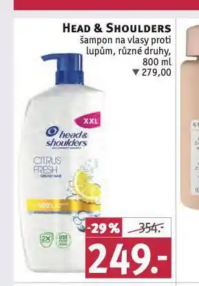 Rossmann Head&shoulders šampon nabídka