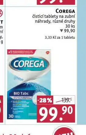 Rossmann Corega čistící tablety nabídka