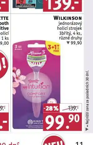 Rossmann Wilkinson jednorázový holicí strojek nabídka