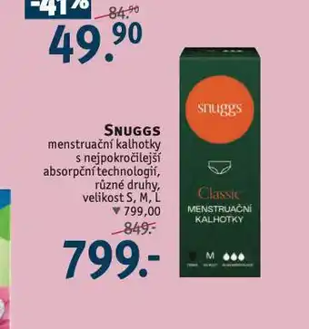 Rossmann Snuggs menstruační kalhotky nabídka
