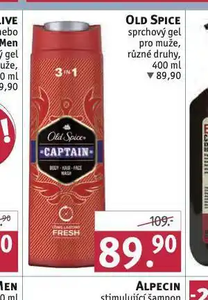 Rossmann Old spice sprchový gel nabídka
