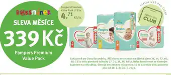Rossmann Pampers dětské plenky nabídka