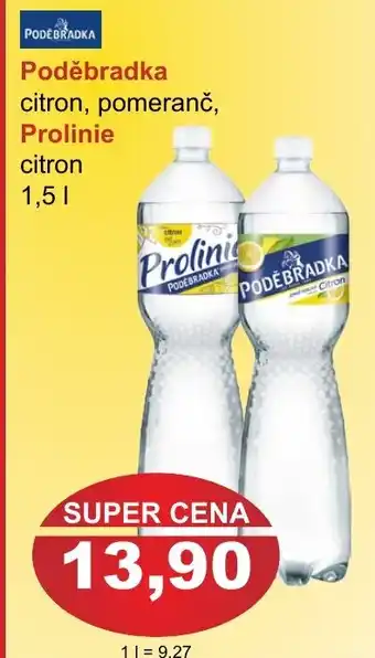 PLUS JIP Poděbradka citron, pomeranč, Prolinie citron 1.5L nabídka