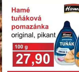 PLUS JIP Hamé tuňáková pomazánka original, pikant nabídka