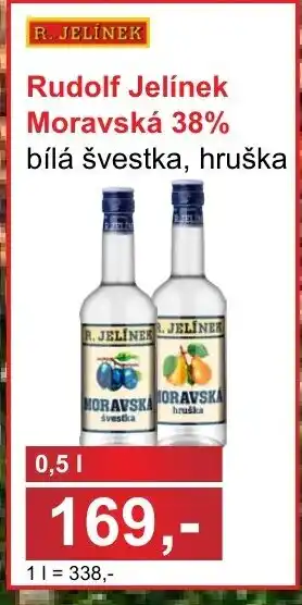 PLUS JIP Rudolf Jelínek Moravská 38% bílá švestka, hruška 0.5L nabídka